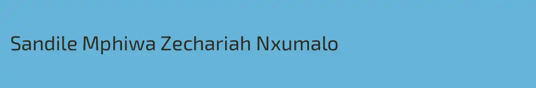 Sandile Mphiwa Zechariah Nxumalo